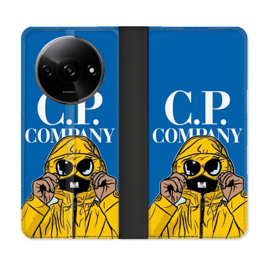 Housse cuir portefeuille Pour Xiaomi Redmi A3 CP Company