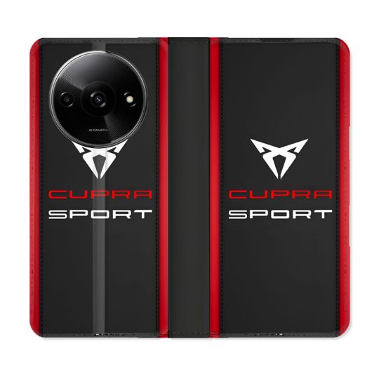 Housse cuir portefeuille Pour Xiaomi Redmi A3 Cupra