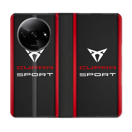 Housse cuir portefeuille Pour Xiaomi Redmi A3 Cupra