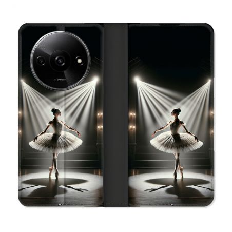 Housse cuir portefeuille Pour Xiaomi Redmi A3 Danseuse Lumière