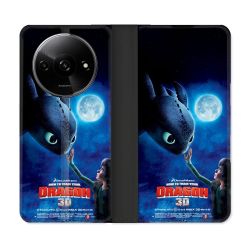 Housse cuir portefeuille Pour Xiaomi Redmi A3 Dragons Affiche