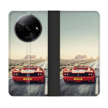 Housse cuir portefeuille Pour Xiaomi Redmi A3 Ferrari F50