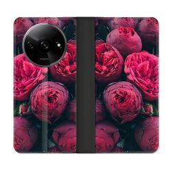 Housse cuir portefeuille Pour Xiaomi Redmi A3 Fleur Pivoine