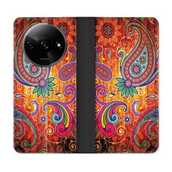 Housse cuir portefeuille Pour Xiaomi Redmi A3 Fleur Psychedelic