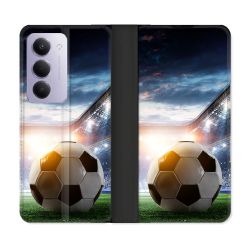 Housse cuir portefeuille Pour Xiaomi Redmi 15 5G Sport Football Stade