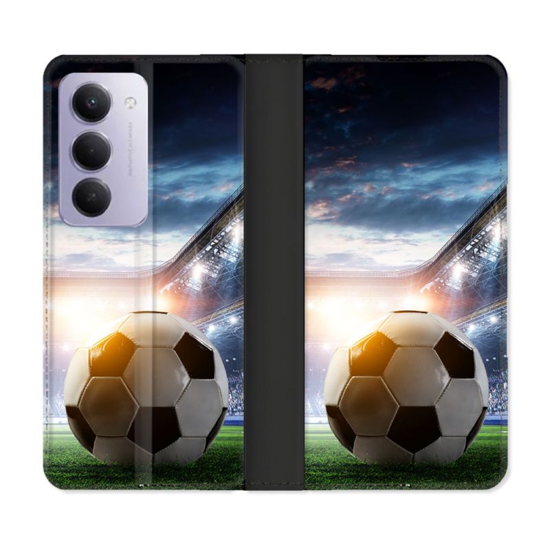 Housse cuir portefeuille Pour Xiaomi Redmi 15 5G Sport Football Stade