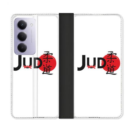 Housse cuir portefeuille Pour Xiaomi Redmi 15 5G Sport Judo Logo