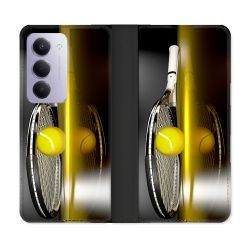 Housse cuir portefeuille Pour Xiaomi Redmi 15 5G Sport Tennis Reflet