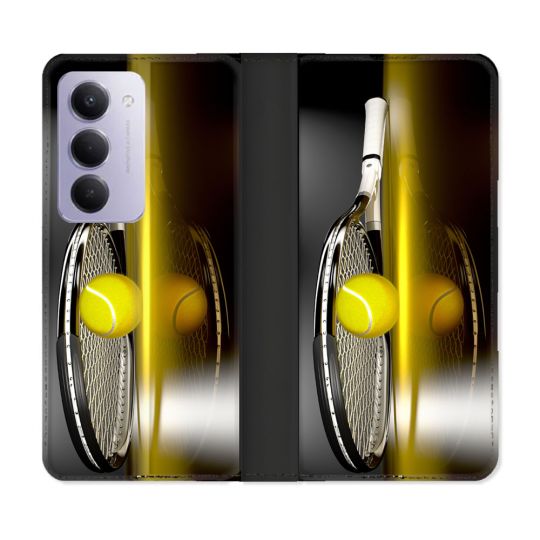 Housse cuir portefeuille Pour Xiaomi Redmi 15 5G Sport Tennis Reflet