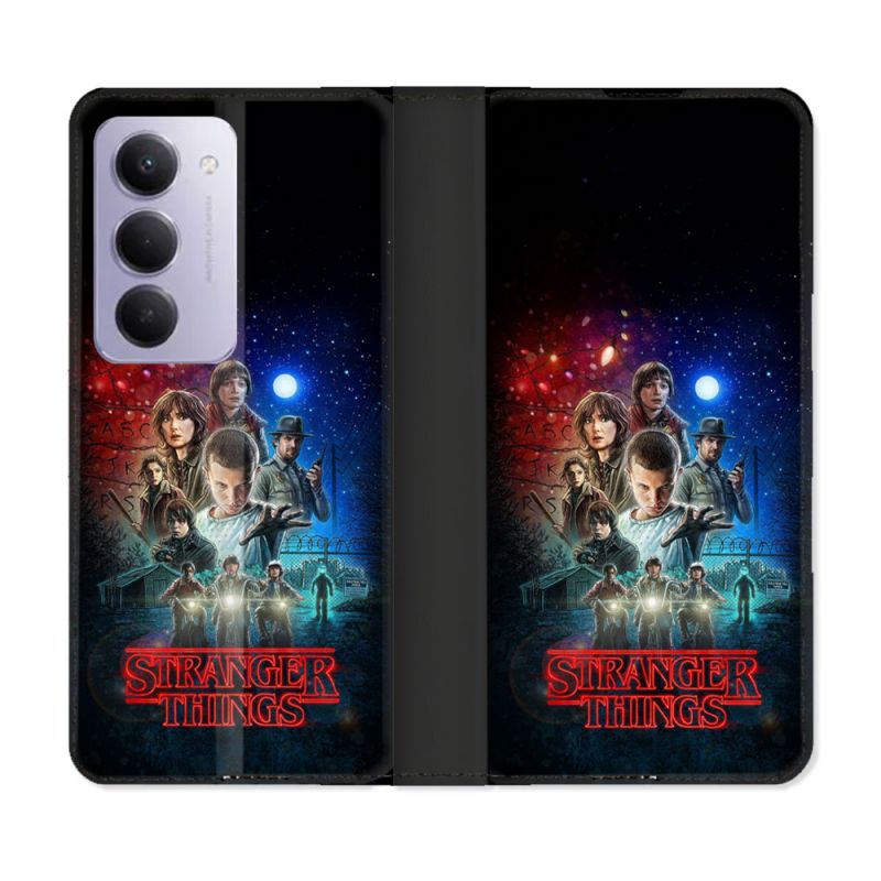 Housse cuir portefeuille Pour Xiaomi Redmi 15 5G Stranger Things Affiche 1