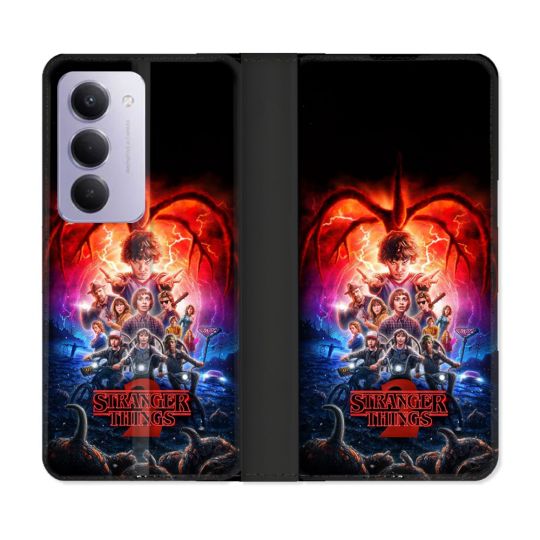 Housse cuir portefeuille Pour Xiaomi Redmi 15 5G Stranger Things Affiche 2