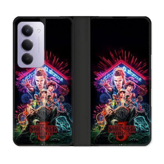 Housse cuir portefeuille Pour Xiaomi Redmi 15 5G Stranger Things Affiche 3