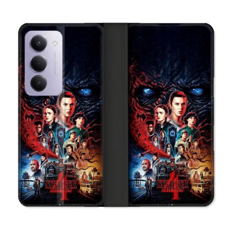 Housse cuir portefeuille Pour Xiaomi Redmi 15 5G Stranger Things Affiche 4