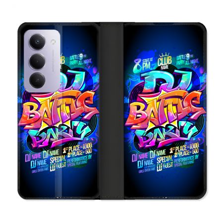 Housse cuir portefeuille Pour Xiaomi Redmi 15 5G Street Art Rap