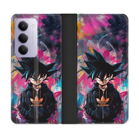 Housse cuir portefeuille Pour Xiaomi Redmi 15 5G Street Art Sangoku