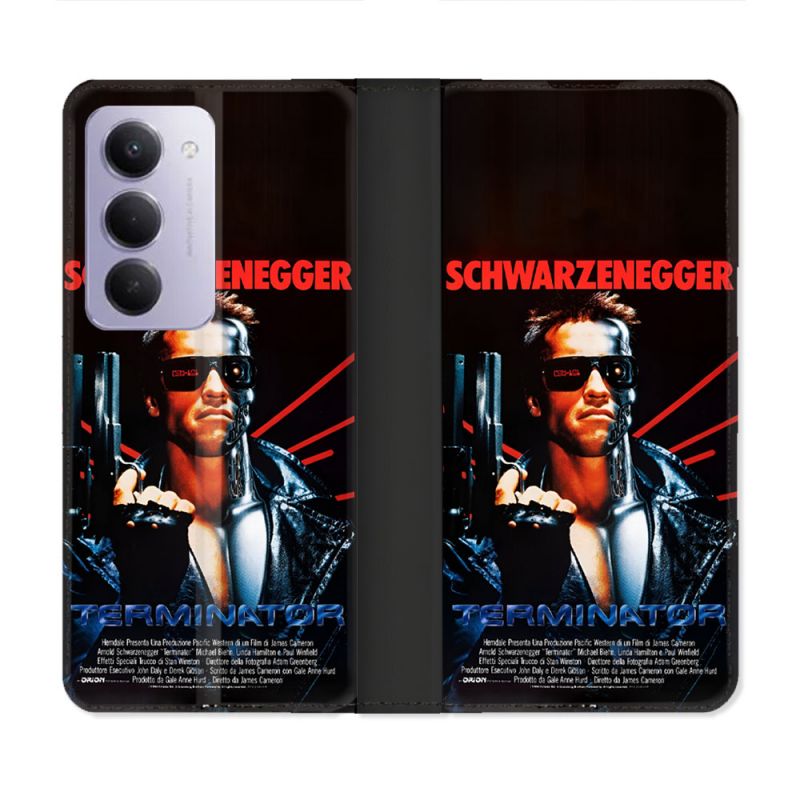 Housse cuir portefeuille Pour Xiaomi Redmi 15 5G Terminator