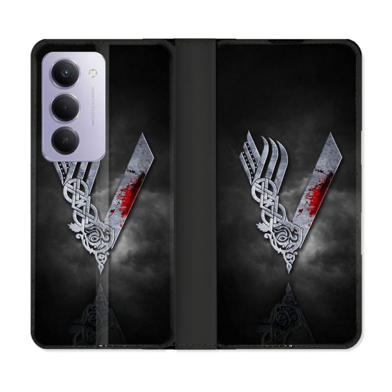 Housse cuir portefeuille Pour Xiaomi Redmi 15 5G Viking