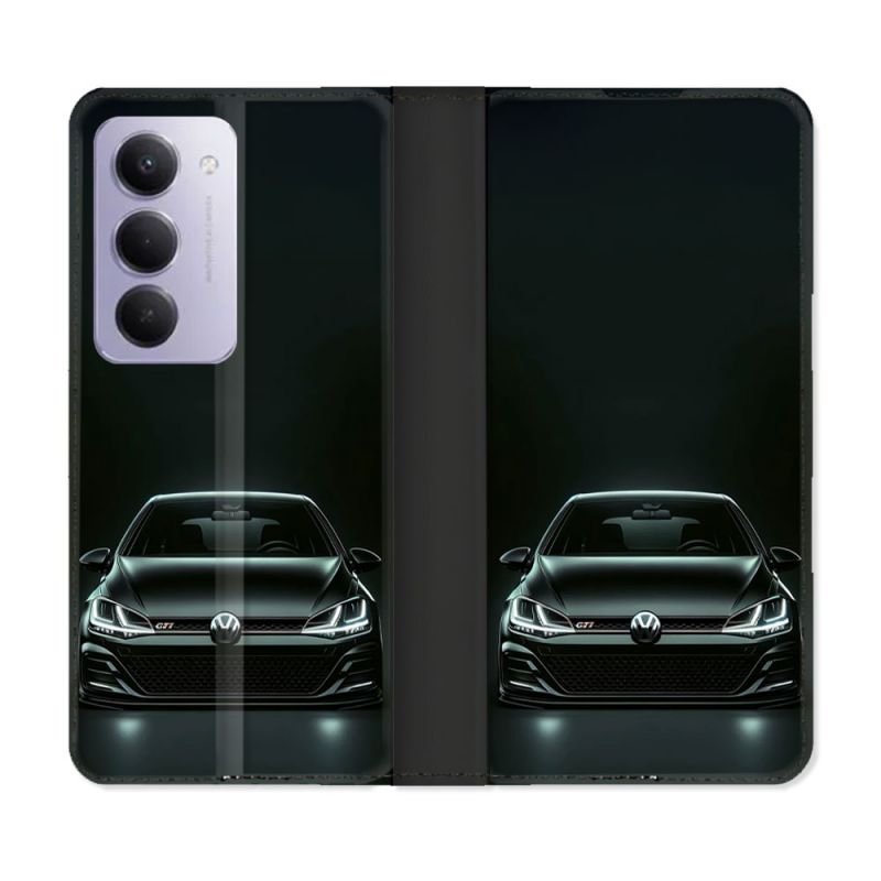 Housse cuir portefeuille Pour Xiaomi Redmi 15 5G Volkwagen Golf GTI