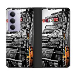 Housse cuir portefeuille Pour Xiaomi Redmi 15 5G Voyage Amerique USA New York Taxi