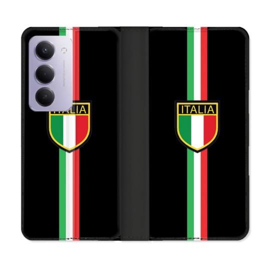 Housse cuir portefeuille Pour Xiaomi Redmi 15 5G Voyage Italie 3 Noir