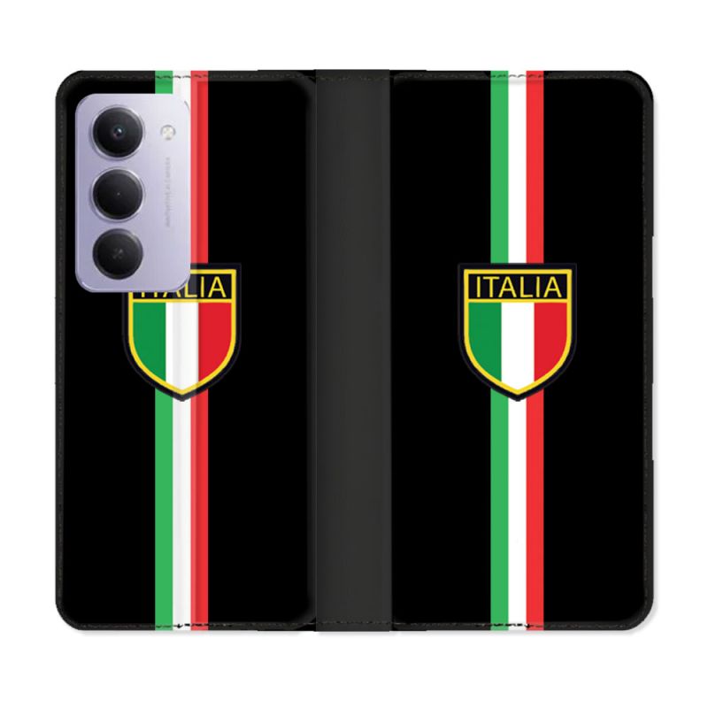 Housse cuir portefeuille Pour Xiaomi Redmi 15 5G Voyage Italie 3 Noir