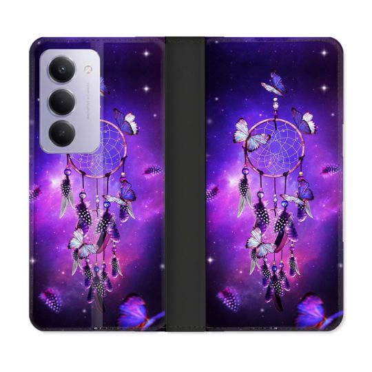 Housse cuir portefeuille Pour Xiaomi Redmi 15 5G Zen Attrape Reve Papillon