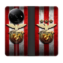 Housse cuir portefeuille Pour Xiaomi Redmi A3 Foot Benfica