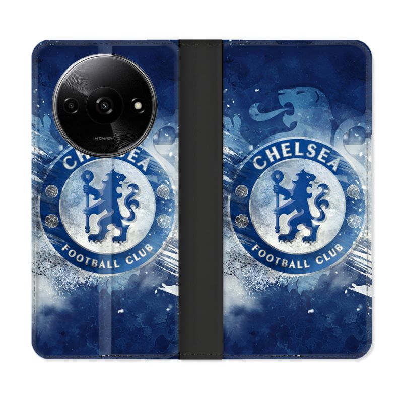 Housse cuir portefeuille Pour Xiaomi Redmi A3 Foot Chelsea