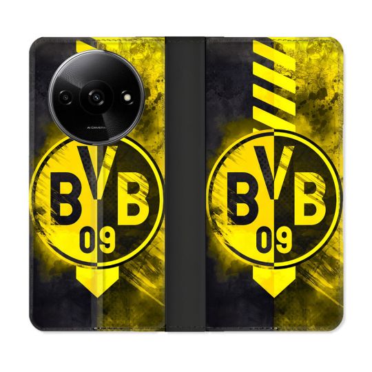 Housse cuir portefeuille Pour Xiaomi Redmi A3 Foot Dortmund