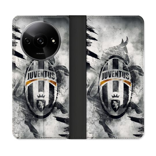 Housse cuir portefeuille Pour Xiaomi Redmi A3 Foot Juventus Turin