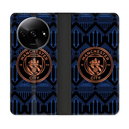 Housse cuir portefeuille Pour Xiaomi Redmi A3 Foot Manchester City