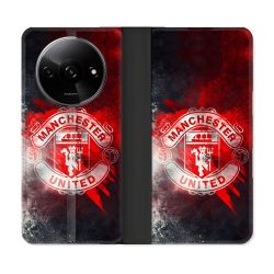 Housse cuir portefeuille Pour Xiaomi Redmi A3 Foot Manchester United