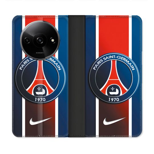 Housse cuir portefeuille Pour Xiaomi Redmi A3 Foot PSG 1970