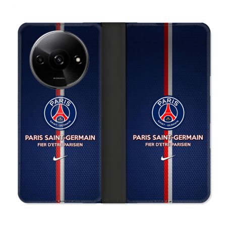 Housse cuir portefeuille Pour Xiaomi Redmi A3 Foot PSG Fier