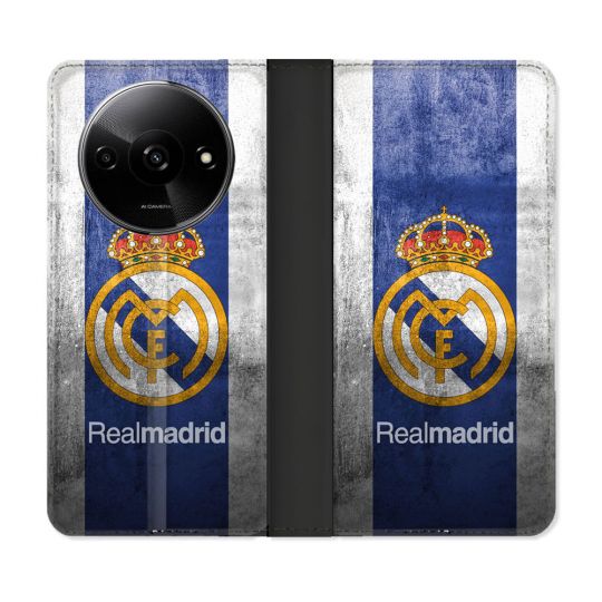 Housse cuir portefeuille Pour Xiaomi Redmi A3 Foot Real Madrid