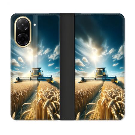Housse cuir portefeuille Pour Xiaomi Redmi A5 Agriculture Moissonneuse Blé