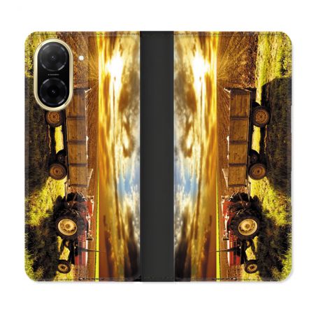 Housse cuir portefeuille Pour Xiaomi Redmi A5 Agriculture Tracteur Color