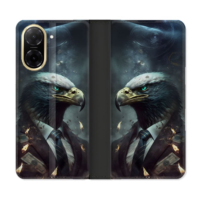 Housse cuir portefeuille Pour Xiaomi Redmi A5 Animal Aigle Business