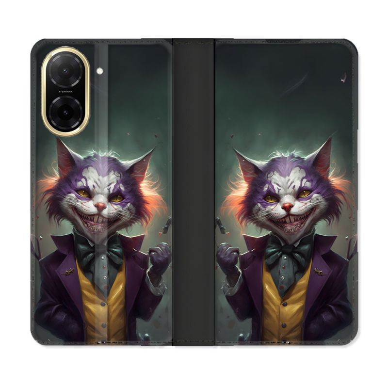 Housse cuir portefeuille Pour Xiaomi Redmi A5 Animal Chat Joker