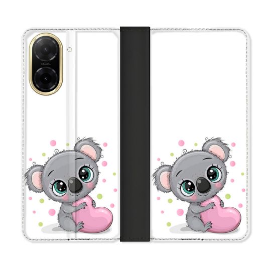 Housse cuir portefeuille Pour Xiaomi Redmi A5 Animal Koala Cœur