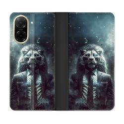 Housse cuir portefeuille Pour Xiaomi Redmi A5 Animal Lion Business