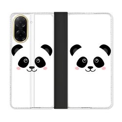 Housse cuir portefeuille Pour Xiaomi Redmi A5 Animal Panda Blanc