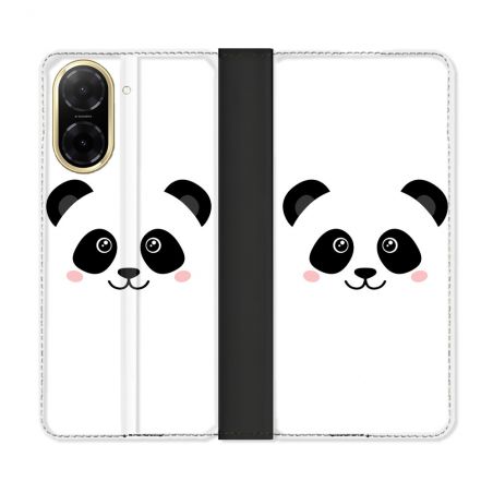 Housse cuir portefeuille Pour Xiaomi Redmi A5 Animal Panda Blanc