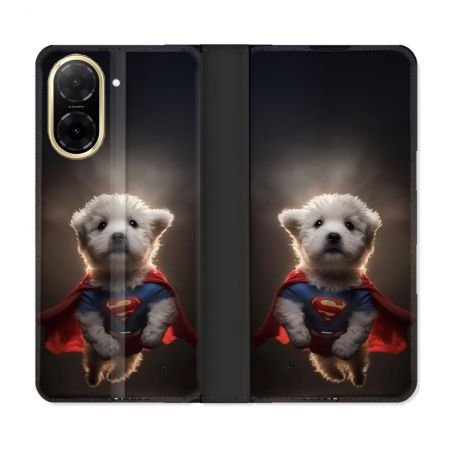 Housse cuir portefeuille Pour Xiaomi Redmi A5 Animal Super Chien