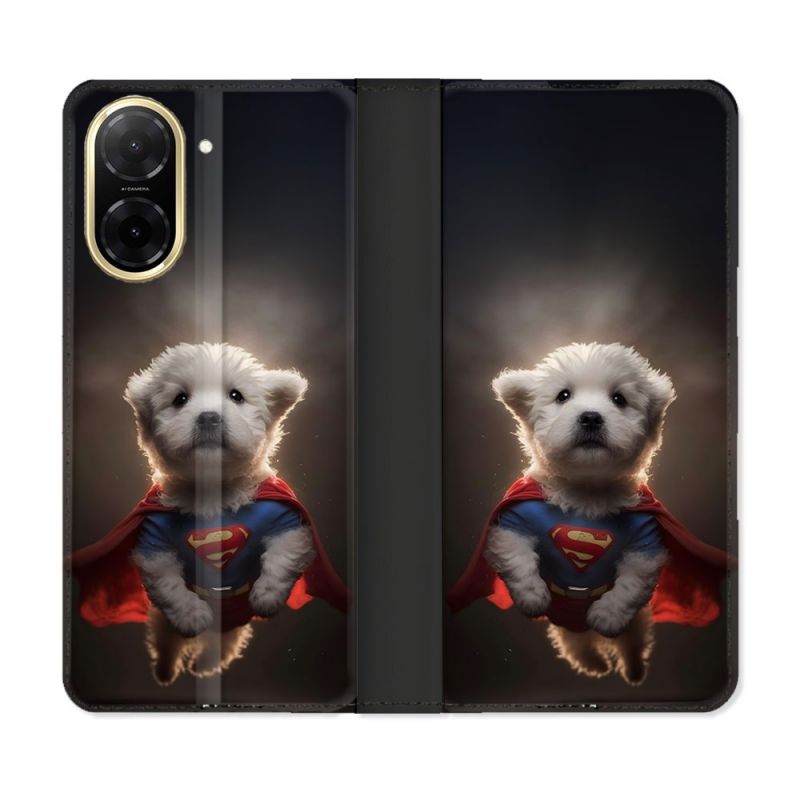 Housse cuir portefeuille Pour Xiaomi Redmi A5 Animal Super Chien