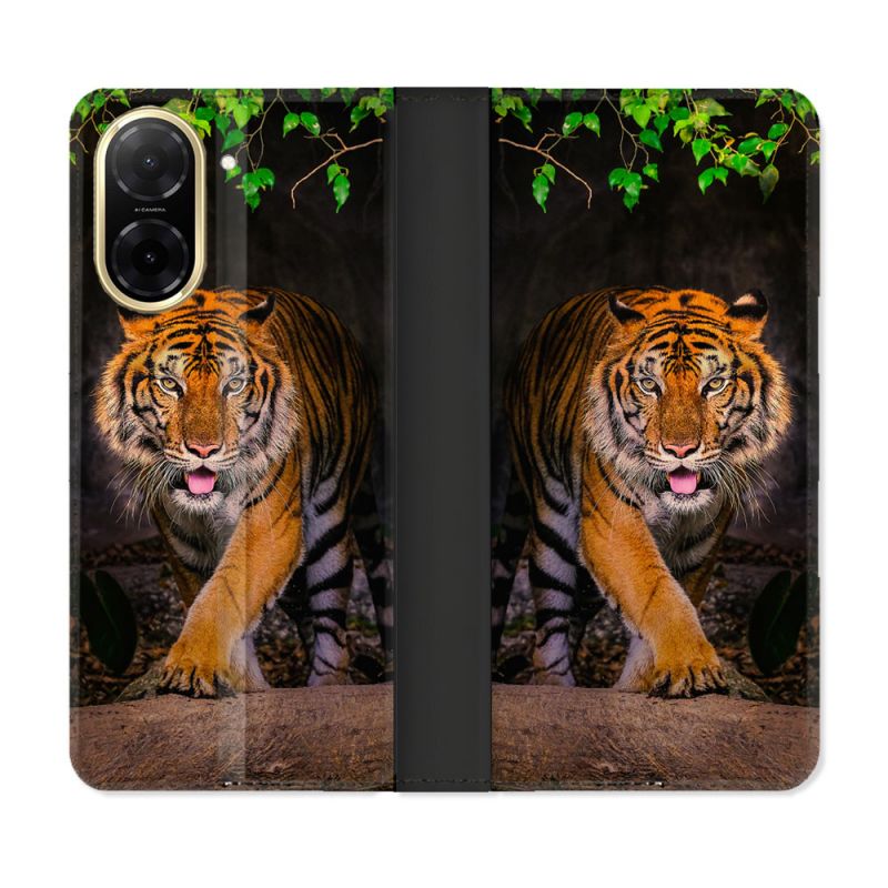 Housse cuir portefeuille Pour Xiaomi Redmi A5 Animal Tigre Jungle