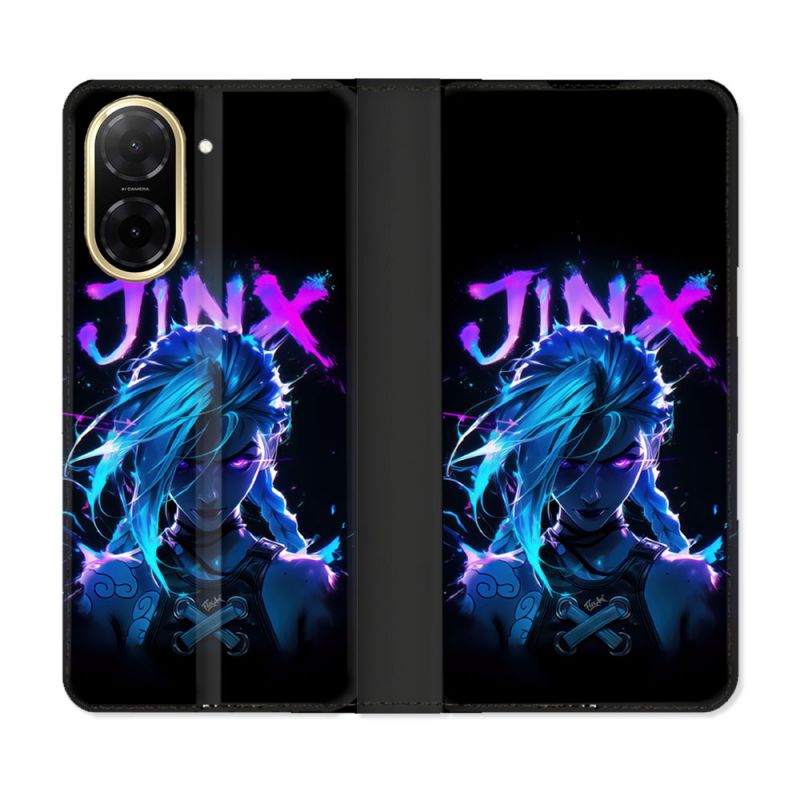 Housse cuir portefeuille Pour Xiaomi Redmi A5 Arcane Jinx Night