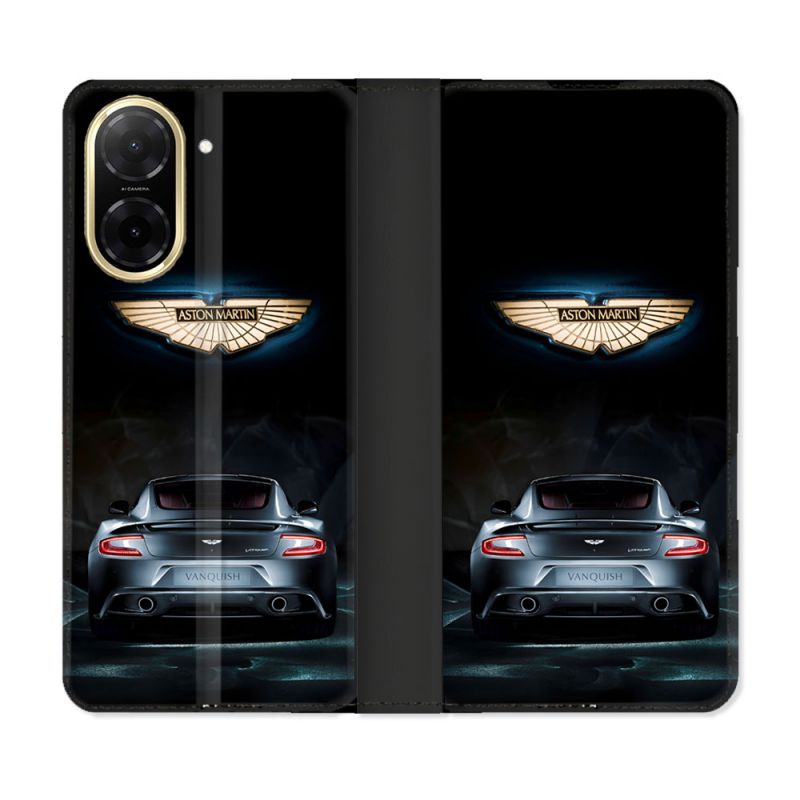 Housse cuir portefeuille Pour Xiaomi Redmi A5 Aston Martin