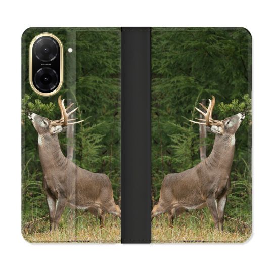 Housse cuir portefeuille Pour Xiaomi Redmi A5 Chasse Cerf