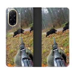 Housse cuir portefeuille Pour Xiaomi Redmi A5 Chasse Vision Tir